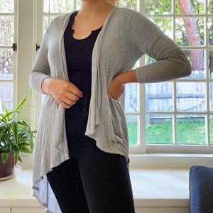 Light Grey Asymmetrical Cardigan